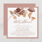 Elegant Fall Eucalyptus Blätter Baby Shower Einladung (Vorne/Hinten)
