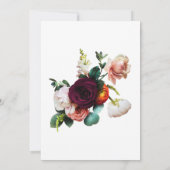 Elegant Fall Floral 90. Geburtstagsparty Einladung (Rückseite)