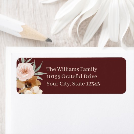 Elegant Fall Floral Bugundy (Insitu)