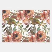 Elegant Fall Floral Geschenkpapier Set (Vorderseite 3)