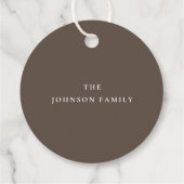 Elegant Fall Floral Happy Thanksgiving Geschenkanhänger (Rückseite)