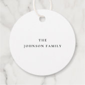 Elegant Fall Floral Happy Thanksgiving Geschenkanhänger (Rückseite)