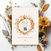 Elegant Fall Floral Ivory Rustic Autumn Wedding Einladung