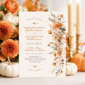 Elegant Fall Floral Ivory Rustic Autumn Wedding Einladung