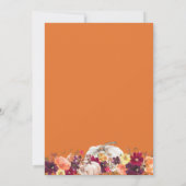 Elegant Fall Floral Pumpkin Hochzeit Einladung (Rückseite)