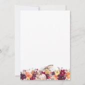 Elegant Fall Floral Pumpkin Hochzeit Einladung (Rückseite)