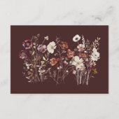 Elegant Fall Floral Pumpkin Wedding Begleitkarte (Rückseite)