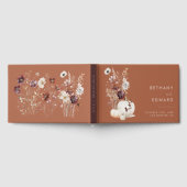 Elegant Fall Floral Pumpkin Wedding Gästebuch (Voll)