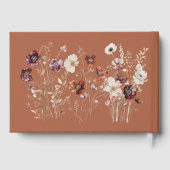 Elegant Fall Floral Pumpkin Wedding Gästebuch (Rückseite)