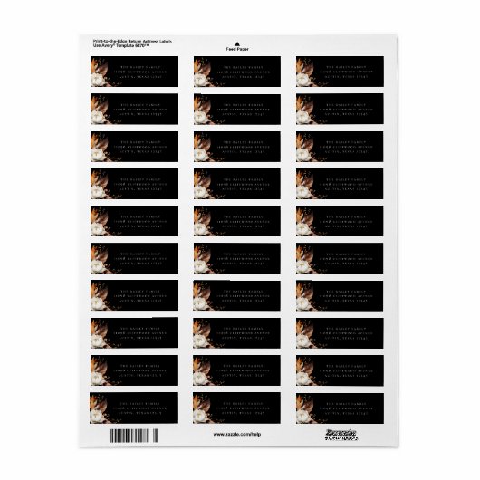 Elegant Fall Floral Return Address (Vorne)