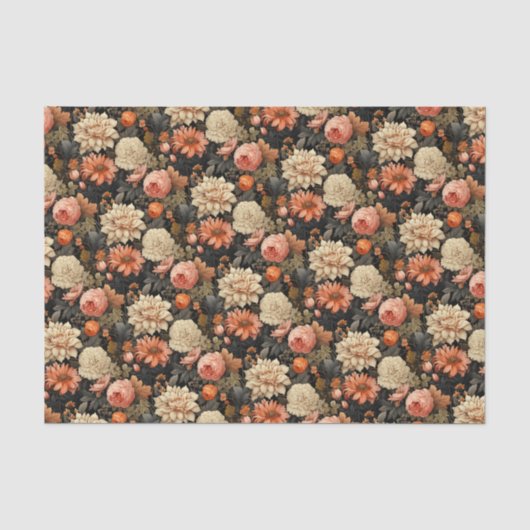 Elegant Fall Floral Seidenpapier (Vorderseite)