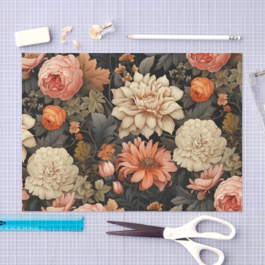 Elegant Fall Floral Seidenpapier (Handwerk)