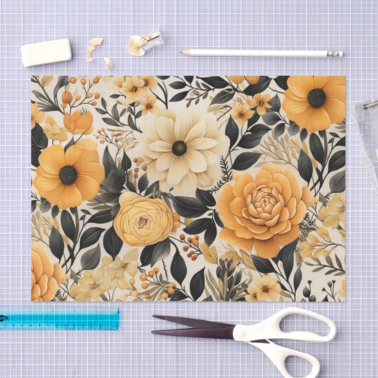 Elegant Fall Floral Seidenpapier (Handwerk)