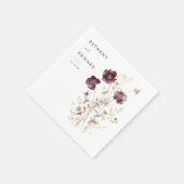 Elegant Fall Floral Wedding Napkins Serviette (Ecke)