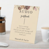 Elegant Fall Floral Wedding Telefon Gästebuch Sockelschild (In SItu)