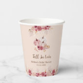 Elegant Fall In Love Boho Pink Pumpkin Paper cup Pappbecher (Rückseite)