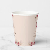 Elegant Fall In Love Boho Pink Pumpkin Paper cup Pappbecher (Rechts)