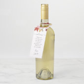 Elegant Fall Leaves Autumn Wedding Flaschenanhänger (Angewinkelt)