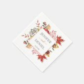 Elegant Fall Leaves Autumn Wedding Serviette (Ecke)