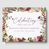 Elegant Fall Memorial Celebration of Life Gästebuch (Vorderseite)