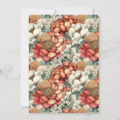 Elegant Fall Peony and Mum 80th Birthday Einladung (Rückseite)