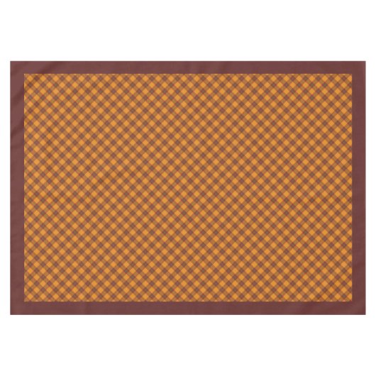 Elegant Fall Plaid Tablecloth Rustic Checkered Art Tischdecke (Vorderseite (Horizontal))