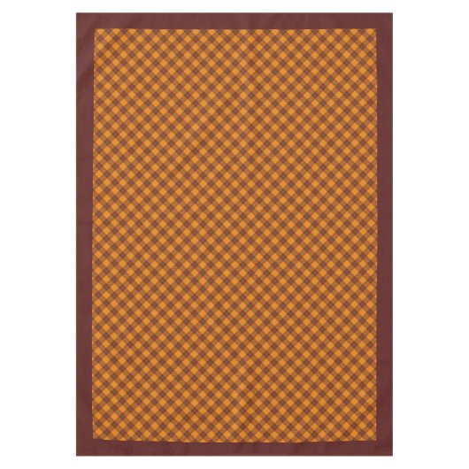 Elegant Fall Plaid Tablecloth Rustic Checkered Art Tischdecke (Vorderseite)