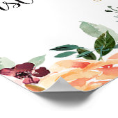 Elegant Fall Pumpkin Begrüßungszeichen zum ersten Poster (Ecke)