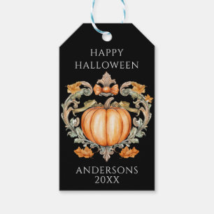 Elegant Fall Pumpkin Geschenkanhänger