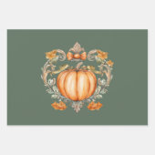 Elegant Fall Pumpkin Geschenkpapier Set (Vorderseite)