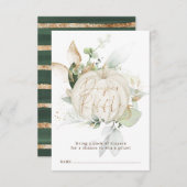 Elegant Fall Pumpkin Greenery Gold Diaper Raffle Begleitkarte (Vorne/Hinten)
