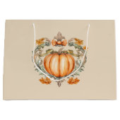Elegant Fall Pumpkin Große Geschenktüte (Vorderseite)