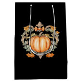 Elegant Fall Pumpkin Mittlere Geschenktüte (Rückseite)