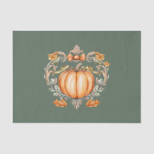 Elegant Fall Pumpkin Seidenpapier (Vorderseite)