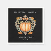 Elegant Fall Pumpkin Serviette (Vorderseite)