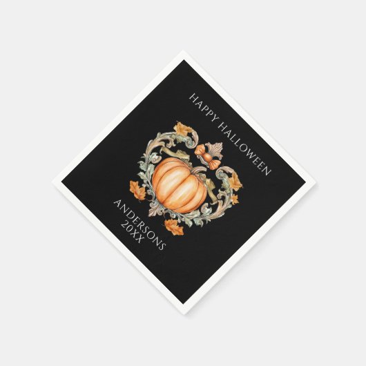 Elegant Fall Pumpkin Serviette (Ecke)