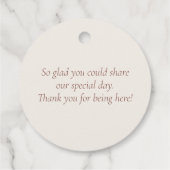 Elegant Fall Pumpkins Danke Gastgeschenk Hochzeit  Geschenkanhänger (Rückseite)