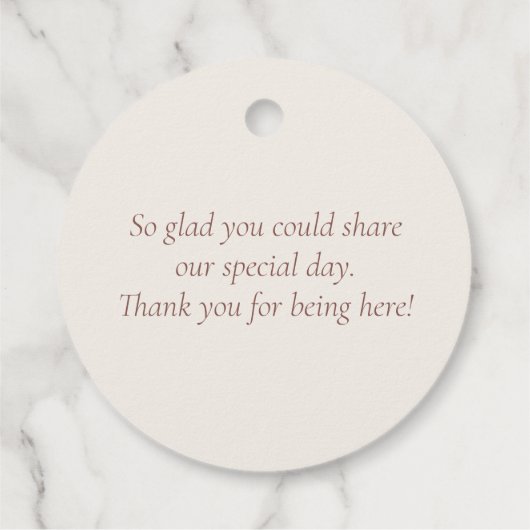 Elegant Fall Pumpkins Danke Gastgeschenk Hochzeit  Geschenkanhänger (Rückseite)