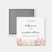 Elegant Fall Save the Date Wedding Magnet (Vorderseite/Rückseite)