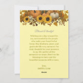 Elegant Fall Thanksgiving Card Feiertagskarte (Rückseite)