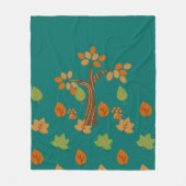 Elegant Fall Tree & Leaf Stilvoll Fleecedecke (Vorderseite)