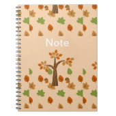 Elegant Fall Tree & Leaf Stilvoll Notizblock (Vorderseite)