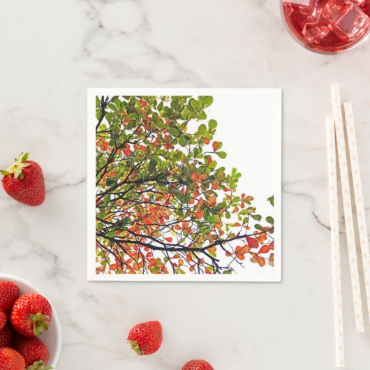Elegant Fall Tree Themenpapier Napkin Serviette (Beispiel)