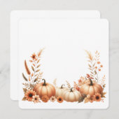 Elegant fall watercolor illustration einladung (Vorne/Hinten)