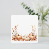 Elegant fall watercolor illustration einladung (Stehend Vorderseite)