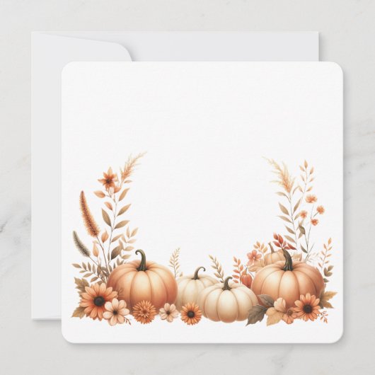 Elegant fall watercolor illustration einladung (Vorderseite)