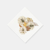 Elegant Fall White Pumpkin Serviette (Ecke)