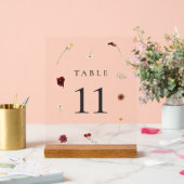 Elegant Fall Wildblume Hochzeit Tischnummer #10 Acrylschild (Hochzeit)
