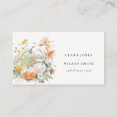 Elegant Fall Wildblume Pumpkin Wedding Website Begleitkarte (Vorderseite)