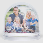Elegant Family Photo Snow Globe Schneekugeln (Vorderseite)